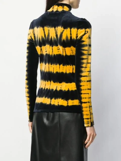 Shop Proenza Schouler Tie-dye Roll Neck Top - Schwarz In Black