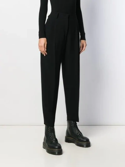 Shop Alberto Biani Elegant Tapered Trousers In Black