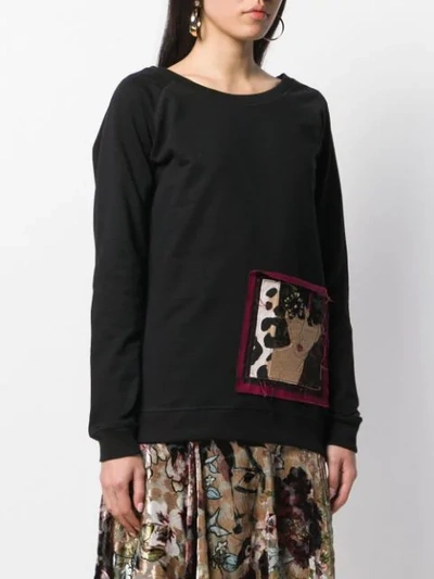 Shop Antonio Marras Face Embroidered Sweatshirt In Black