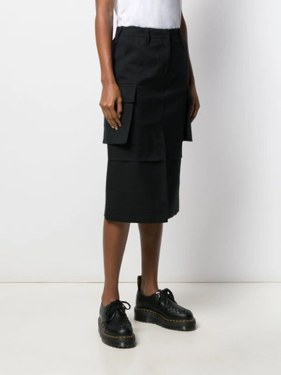 Shop We11 Done Utility High-waisted Skirt In Black