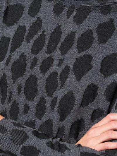 Shop Akris Punto Cheetah Pattern Jumper In Grey