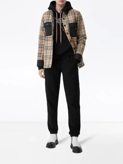 Shop Burberry Crossford Vintage Check Quilted Jacket In Neutrals