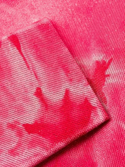 Shop Area Tie-dye Print Crop Top In Red