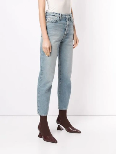 Shop Mother The Huffy Flood Jeans In Blue