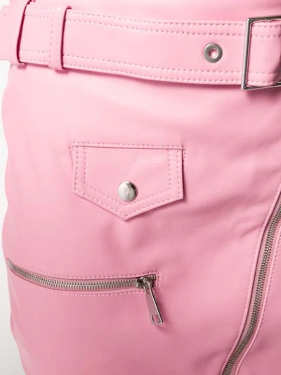 Shop Manokhi Fitted Biker Skirt In Pink