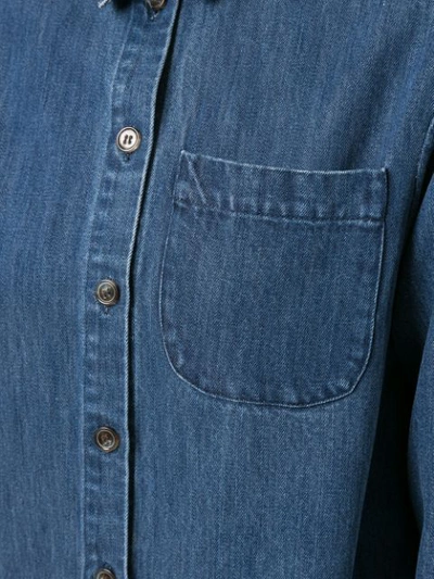 Shop Kseniaschnaider Button Denim Shirt In Blue