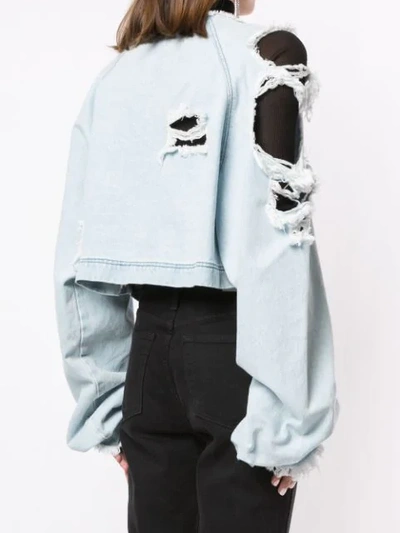 Shop Pony Stone Distressed Shirt In Blue