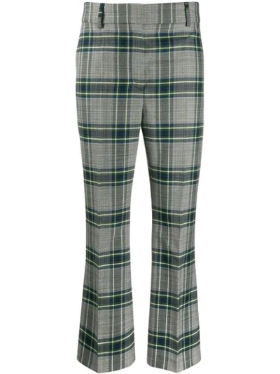 Shop Cedric Charlier Cropped Plaid Trousers In 1888  Multicolor