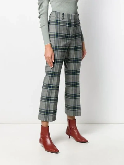 Shop Cedric Charlier Cropped Plaid Trousers In 1888  Multicolor