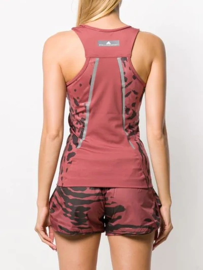 Shop Adidas By Stella Mccartney Leopard Print Training Top - Red In Pink