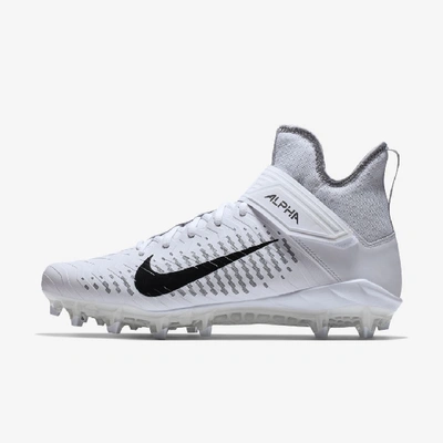 Shop Nike Alpha Menace Pro 2 Mid Men's Football Cleats In White,wolf Grey,anthracite,black