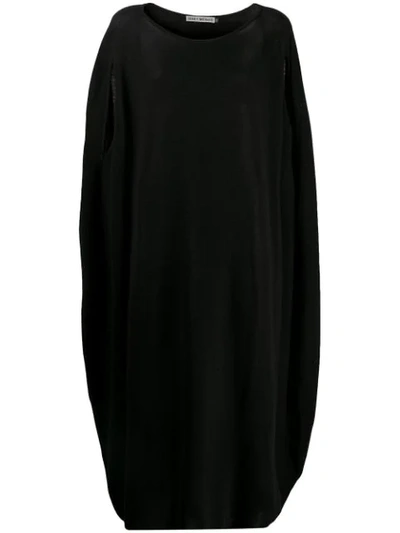 Shop Issey Miyake Sleeveless Midi Dress In Black