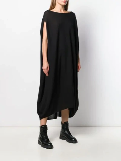 Shop Issey Miyake Sleeveless Midi Dress In Black