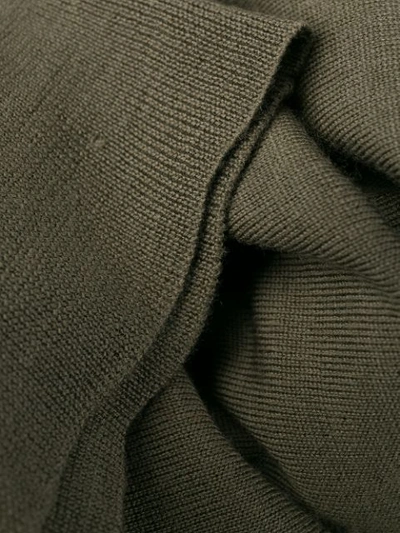 Shop Aspesi Fine Knit Roll Neck Sweater In Green