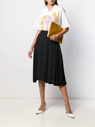 Shop N°21 Pleated Midi Skirt In Black