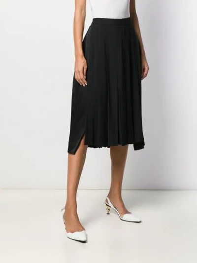 Shop N°21 Pleated Midi Skirt In Black