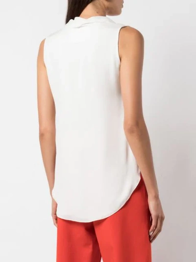 Shop Oscar De La Renta Top Mit Bindegürtel In White