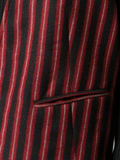 Shop Ann Demeulemeester Striped Sleeveless Blazer In Red