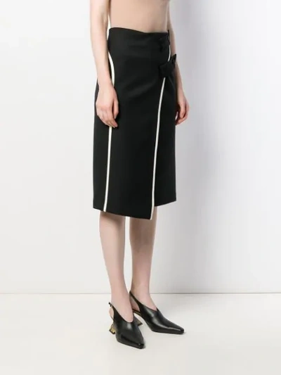 Shop Ssheena Button Detail Skirt In Black