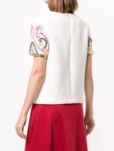 Shop Manish Arora Stud-embellished T-shirt In White