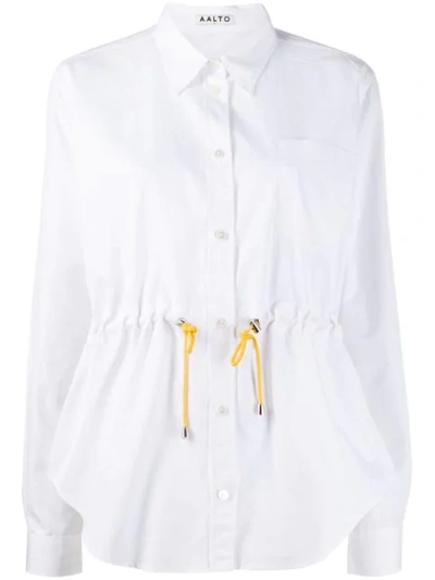 Shop Aalto Drawstring Shirt In White