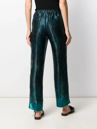 Shop F.r.s For Restless Sleepers Straight-leg Patterned Trousers In Blue