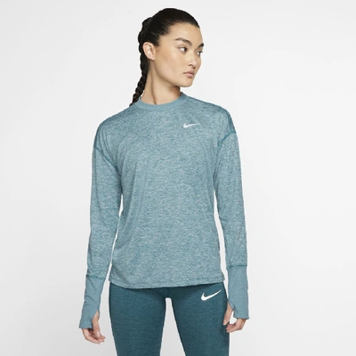 Shop Nike Element Women's Running Top In Mineral Teal
