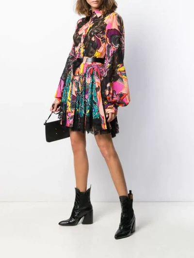 Shop Antonio Berardi Floral-print Shirt Dress In Black