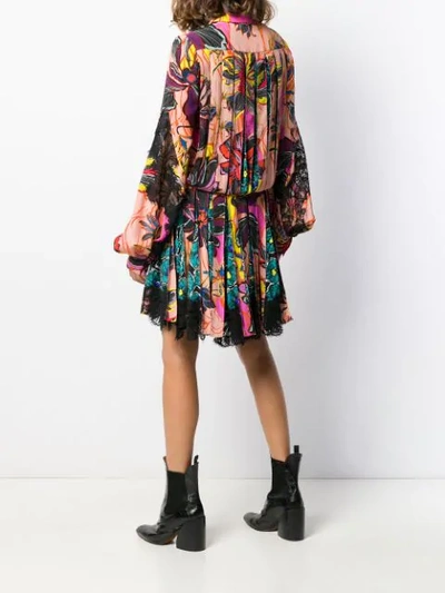 Shop Antonio Berardi Floral-print Shirt Dress In Black