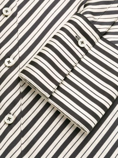 Joseph Doy Diagonal Striped Silk Button-down Shirt In Black