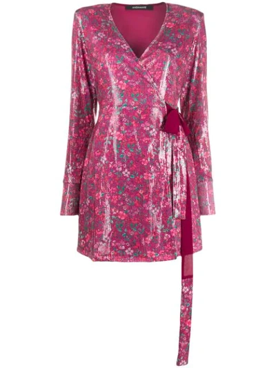 Shop Andamane Wrap Style Dress In Pink