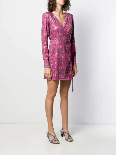 Shop Andamane Wrap Style Dress In Pink