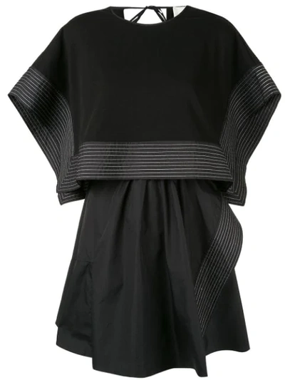Shop 3.1 Phillip Lim / フィリップ リム Poplin Crop Top Overlay Dress In Black