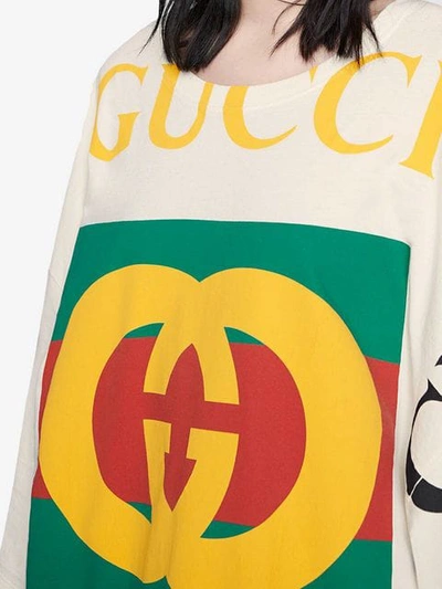 GUCCI VINTAGE LOGO OVERSIZED T-SHIRT - 白色