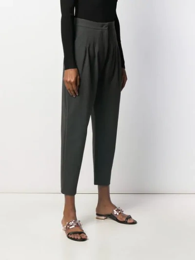 Shop Pinko High-waist Tailored Trousers In Grey