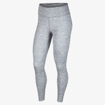 Shop Nike One Luxe Women's Heathered Mid-rise Leggings In Smoke Grey,clear