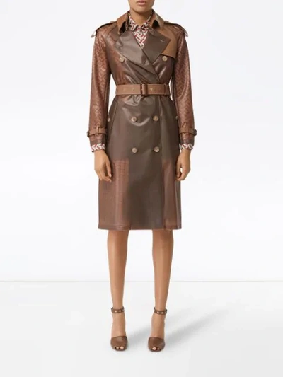 Shop Burberry Gifford Collared Belted Trench Coat In A7139