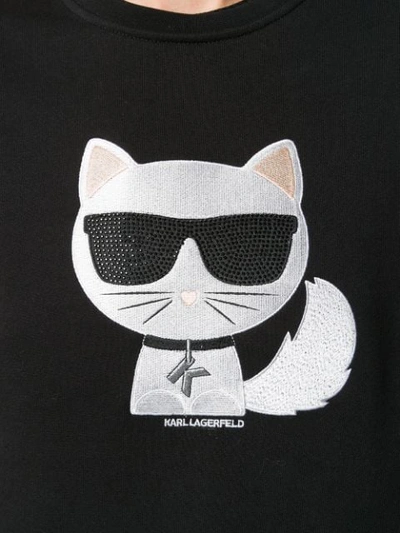 Shop Karl Lagerfeld Choupette Sweatshirt In Black