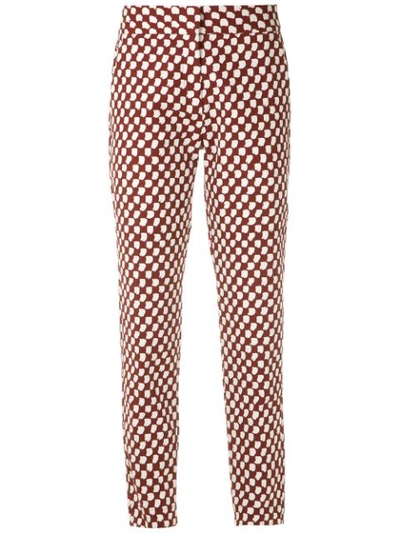 Shop Andrea Marques Printed Straight Trousers In Brown