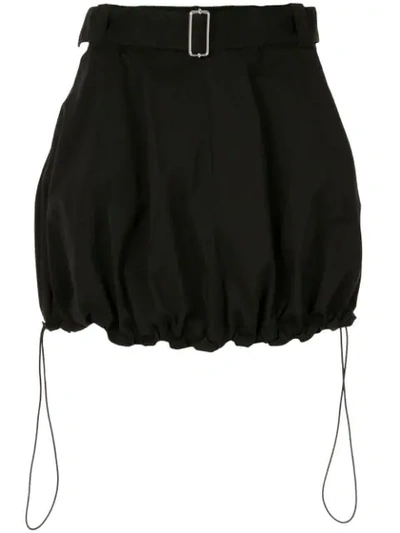 Shop Jw Anderson Drawstring Balloon Mini Skirt In Black