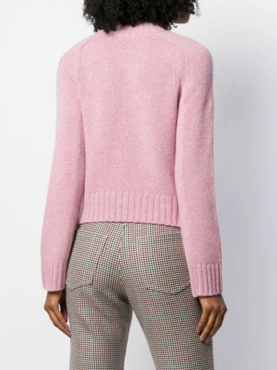 Shop Vince Ribbed Trim Jumper In 691 Chp Pink