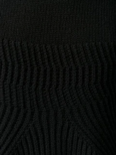 Shop Pinko Roll-neck Chunky Knit Jumper In Black