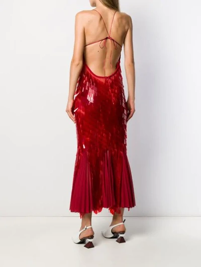 Shop Atu Body Couture Fish-tail Midi Dress In Red