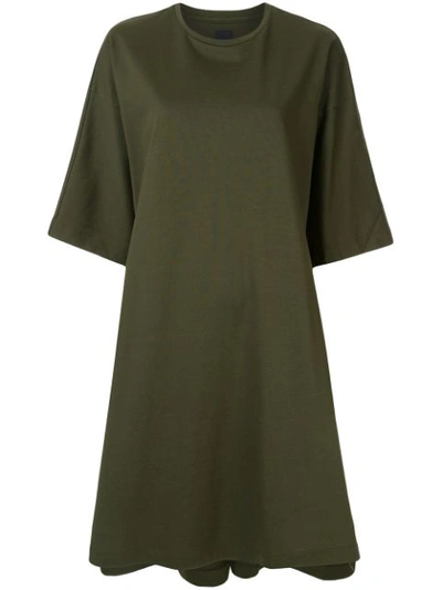 Shop Juunj Synthesize Oversized T-shirt Dress In Green