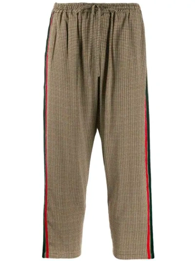 Shop Pierre-louis Mascia Adana Check Striped Trousers In Neutrals