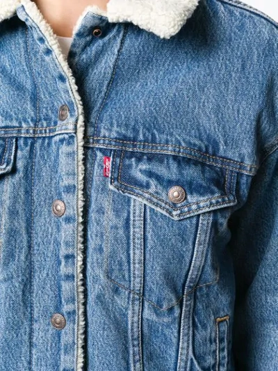 LEVI'S 绒毛翻领牛仔夹克 - 蓝色