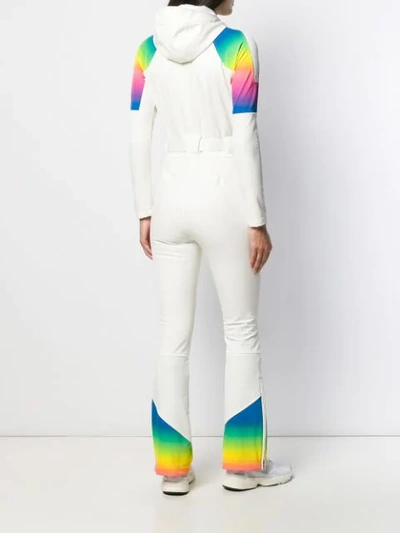 Shop Perfect Moment Tignes Rainbow Trim Jumpsuit In White