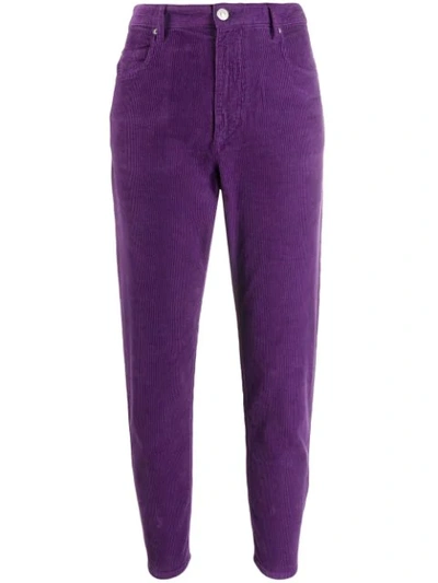 Shop Isabel Marant Étoile Neav Corduroy Trousers In Purple