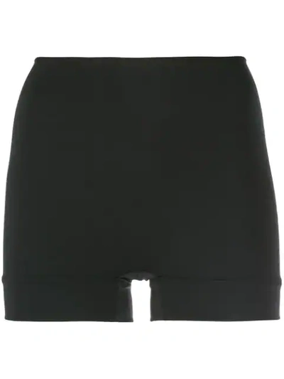 Shop Wone Flat Front Shorts In Black