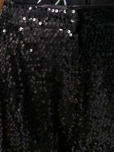 Shop In The Mood For Love Sequin Wide Leg Trousers In Black